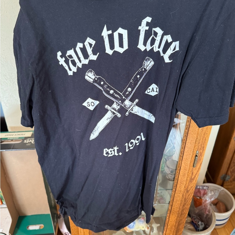Gildan Black Face to Face Graphic Tee
